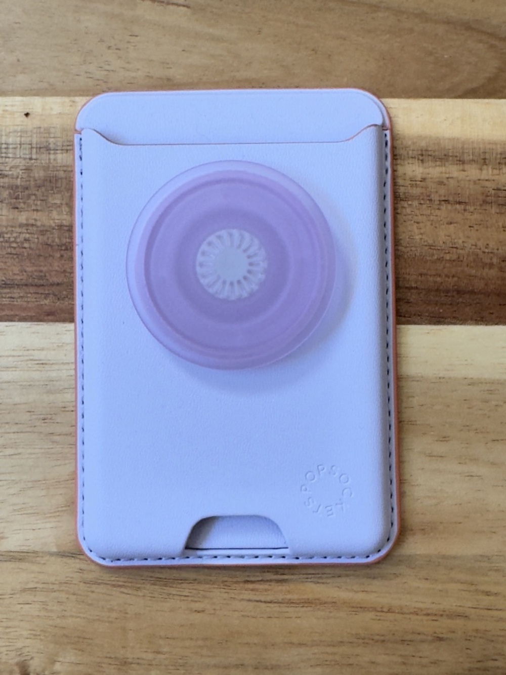 NWOT - Popsockets Phone Card Holder with Pop Socket Mount (pale lavender)